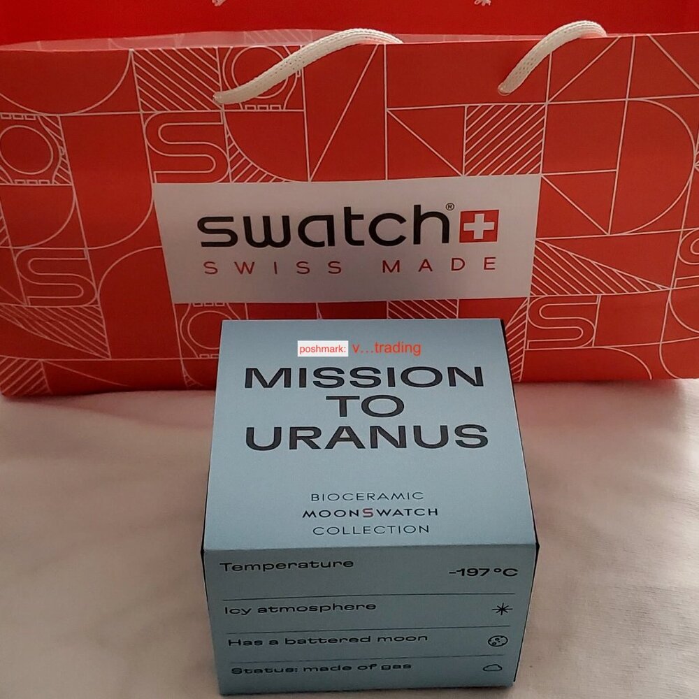 NEW Omega X Swatch Mission to Uranus Bioceramic Speedmaster MoonSwatch SO33L100